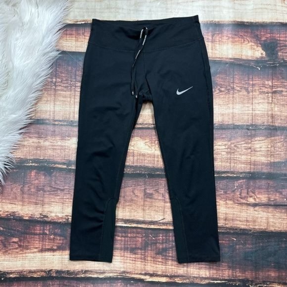 Nike Pants - $5 SALE! BUNDLES ONLY Nike Crops Mesh Panel Black Cropped Legging